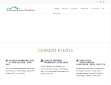 Tablet Screenshot of coloradocancercoalition.org